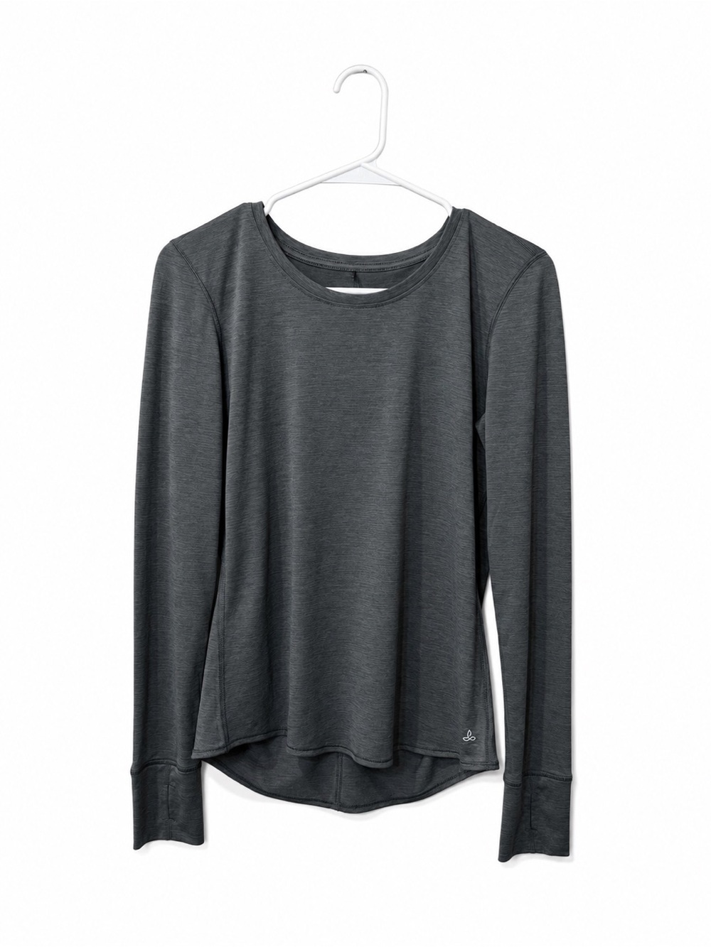 Prana Charcoal Long-Sleeve Crewneck Top